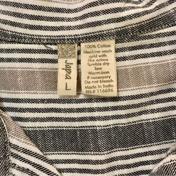 Japna Cotton Striped Shirt Dress Large - Picture 8 of 12